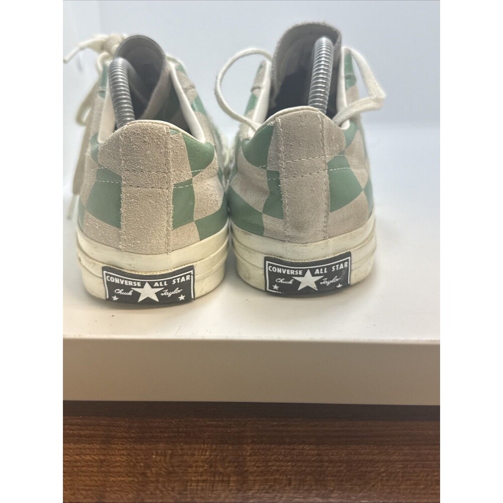 Converse One Star Ox Low Top White Checkered Green 172353C Men's 8.5 /Women’s 10 - Picture 8 of 9